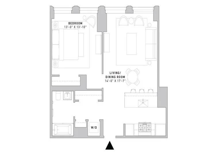 121 East 22nd Street, Unit N205 Manhattan, NY 10010 - Photo 17 of 17 a picture of a floor plan