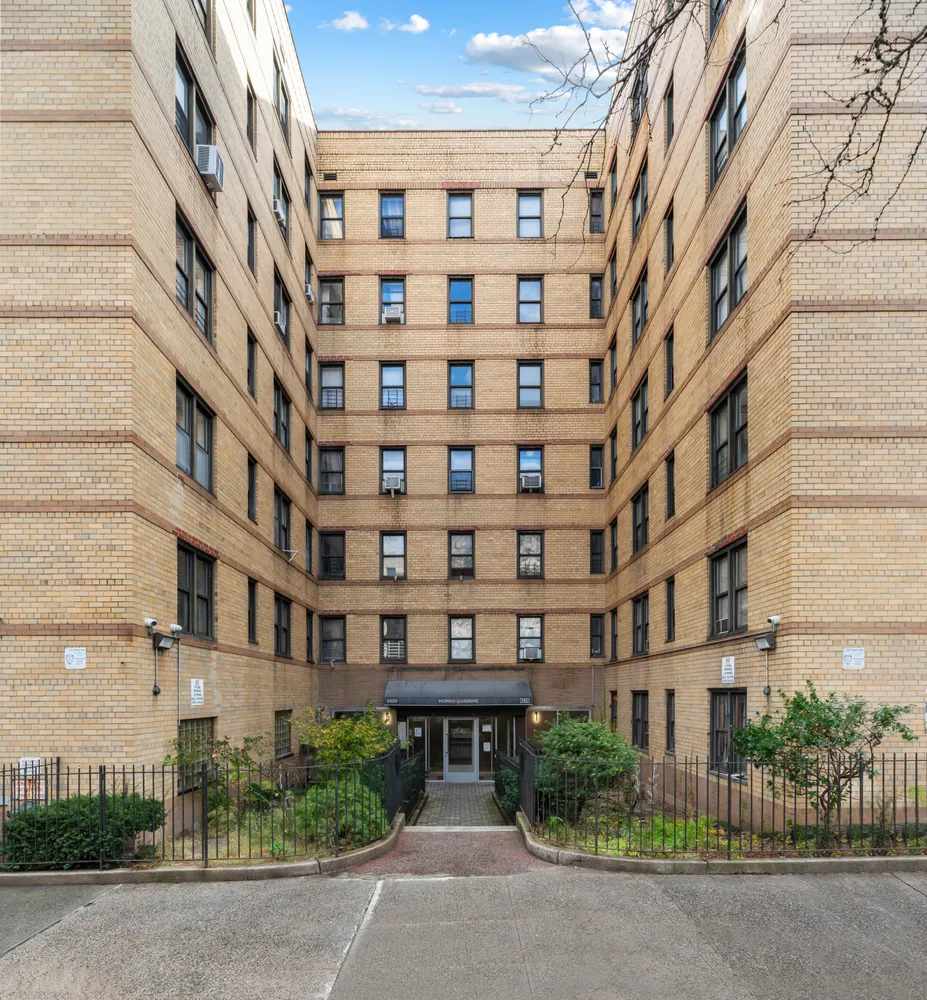 a front view of a building