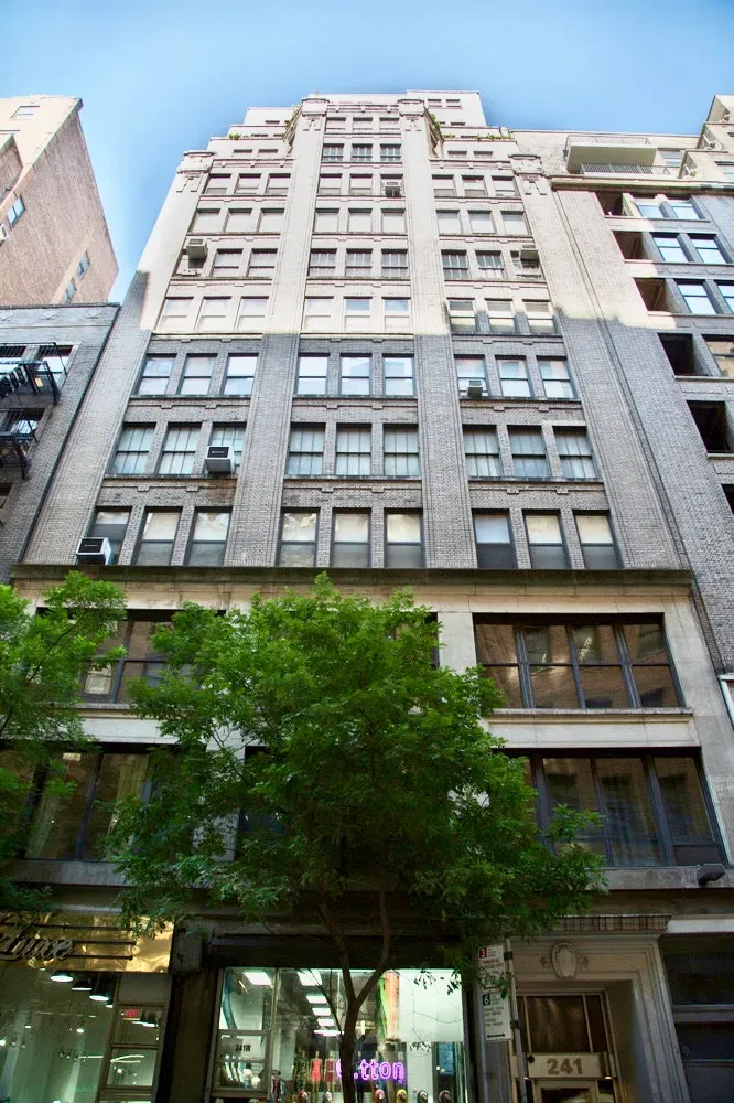 a front view of a building