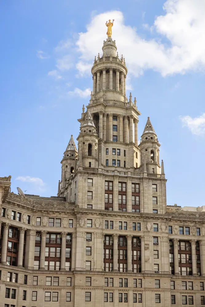 a front view of a building