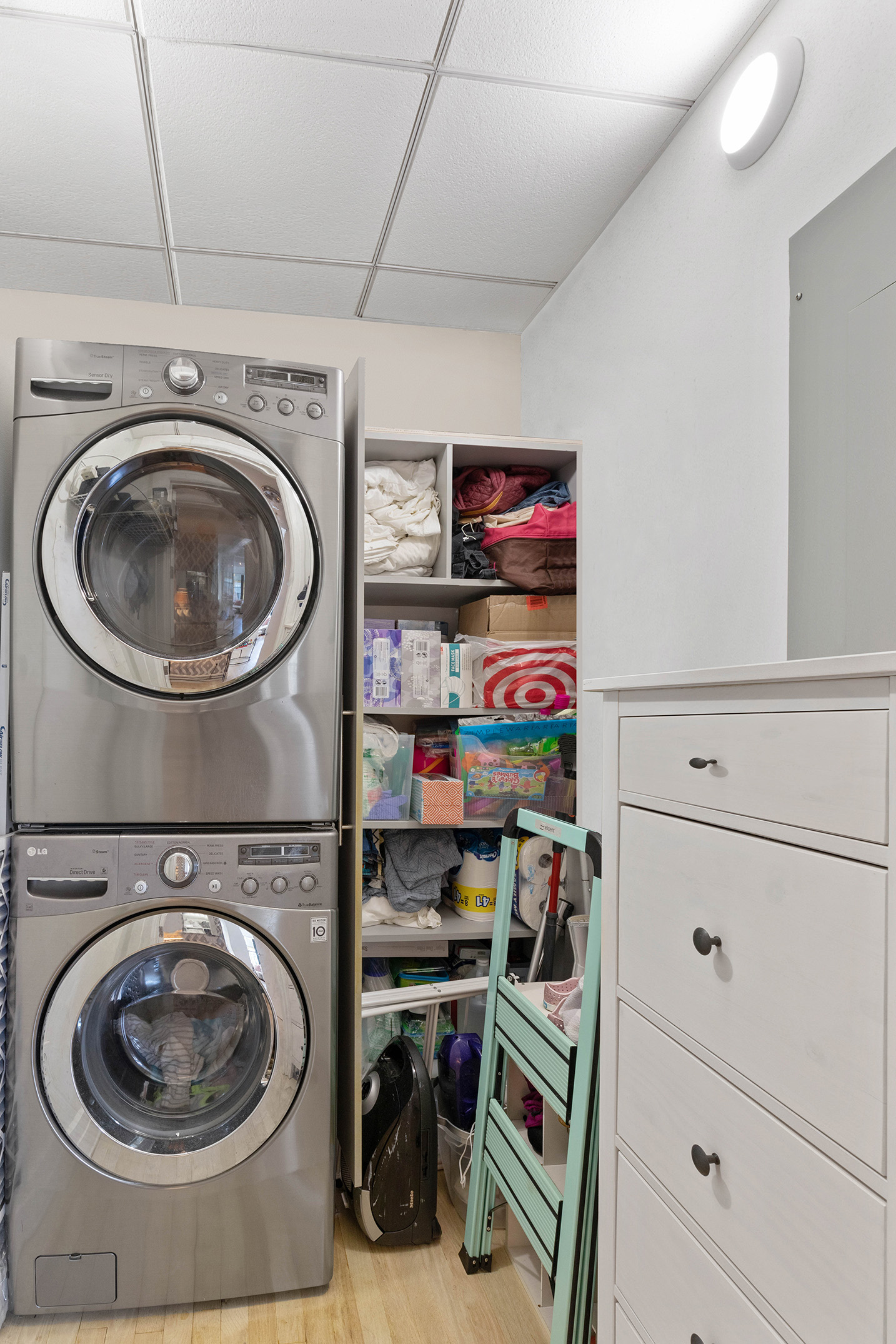 30 Main Street, Unit 3C Brooklyn, NY 11201 - Photo 13 of 18 a utility room with sink dryer and washer