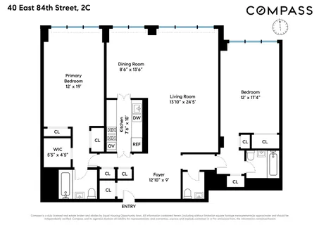 $1,575,000 | 40 East 84th Street, Unit 2C | Upper East Side