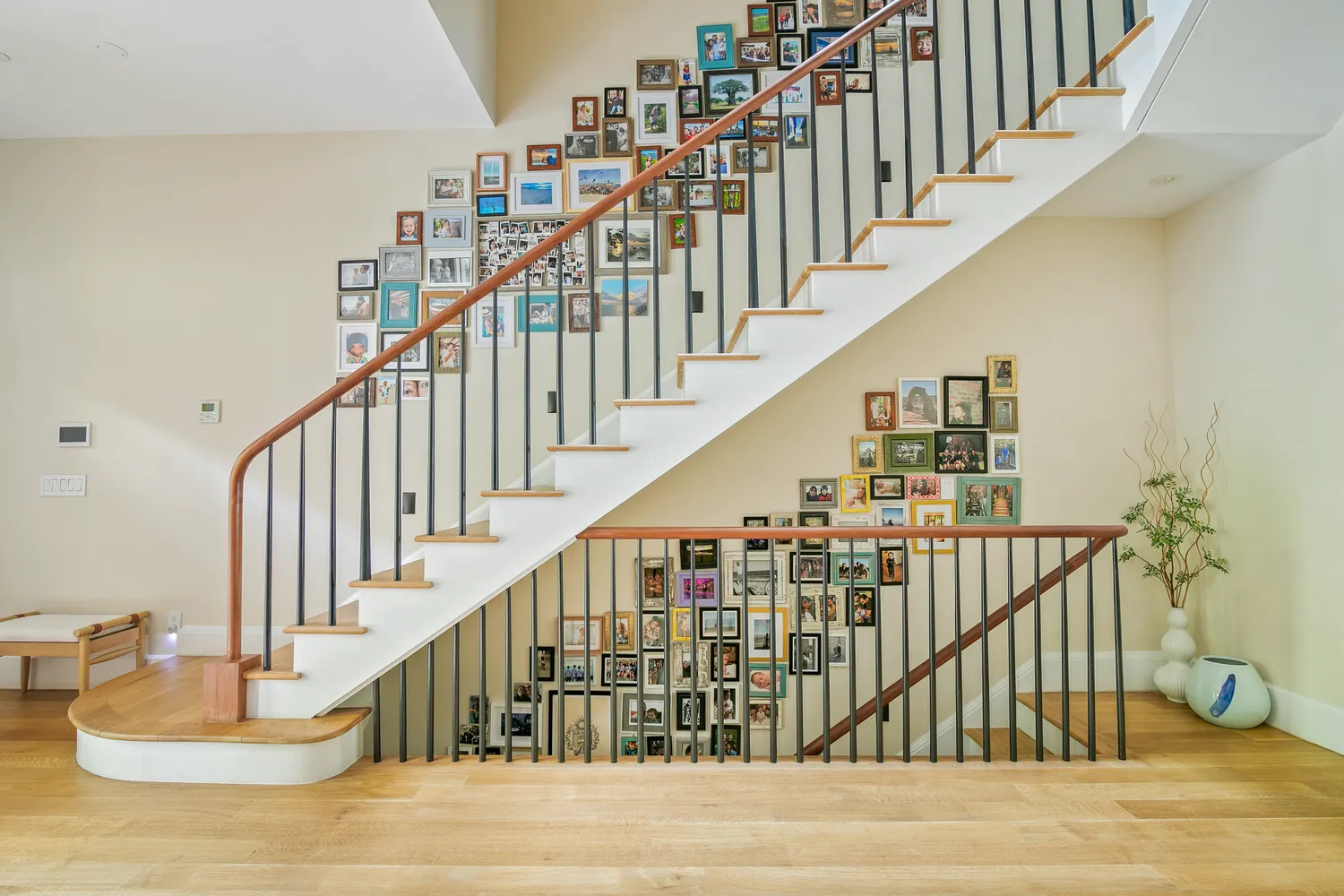 a view of entryway with wooden floor