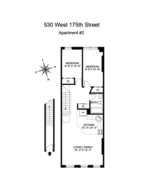 $2,800 | 530 West 175th Street, Unit 2 | Washington Heights
