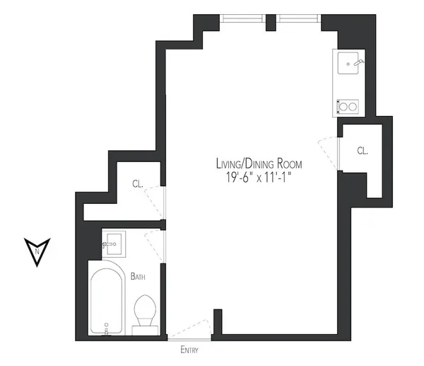 $2,600 | 45 Tudor City Place, Unit 1912 | Midtown East