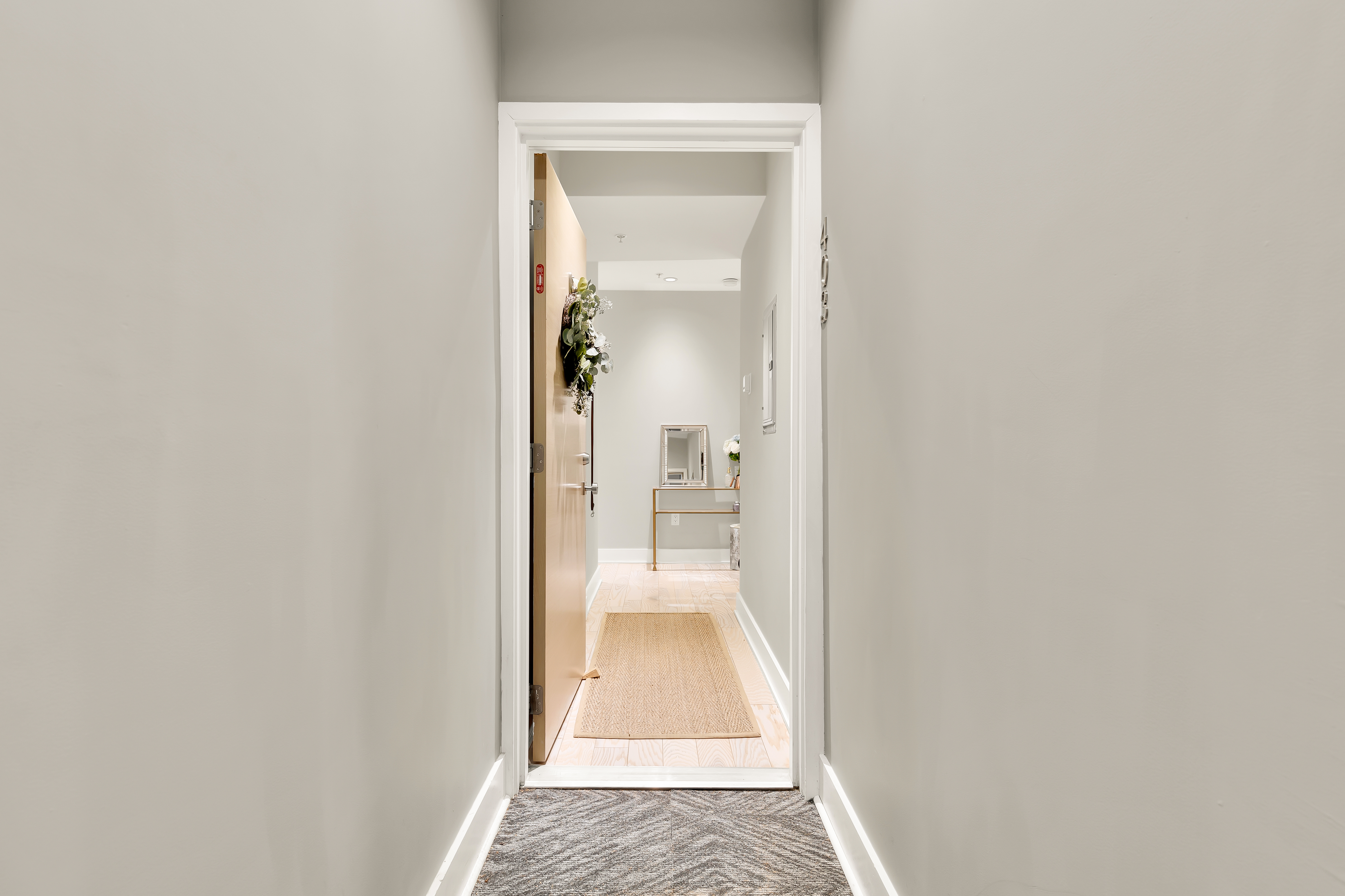 2101 11th Street Northwest, Unit 403 Washington, DC 20001 - Photo 2 of 30 a view of a hallway with white walls