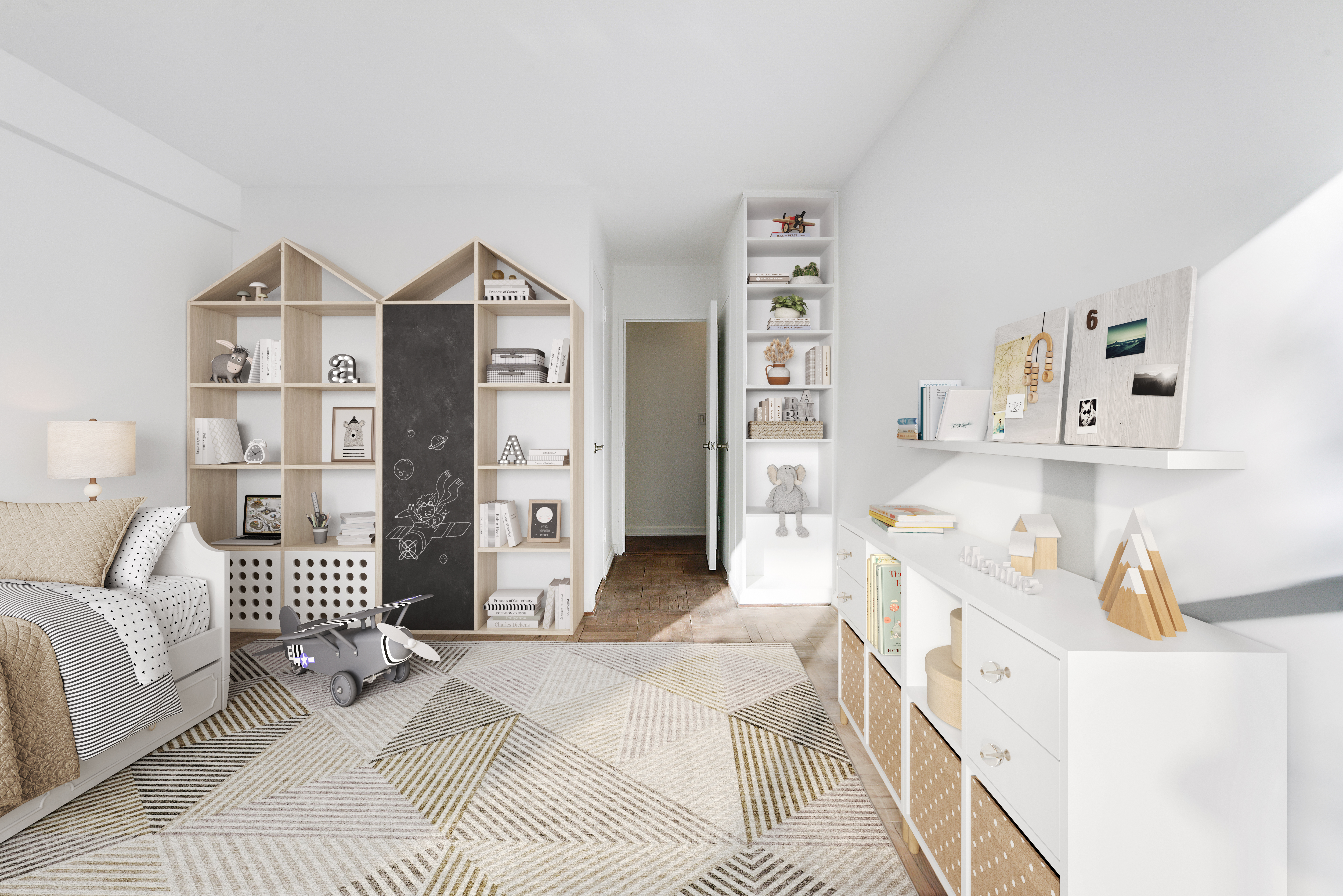 150 East 61st Street, Unit 5C Manhattan, NY 10065 - Photo 16 of 18 a spacious bedroom with a bed and a cabinets