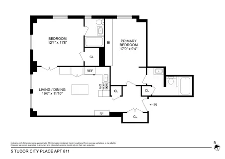$850,000 | 5 Tudor City Place, Unit 811 | Murray Hill