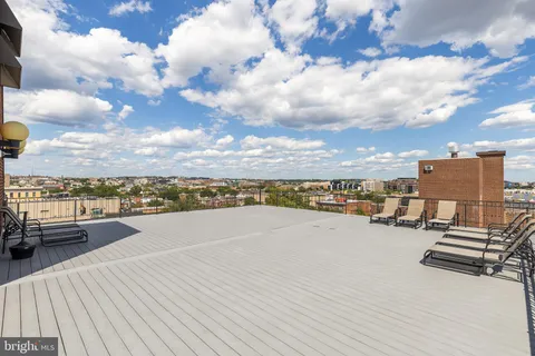 a view of a terrace with skyline