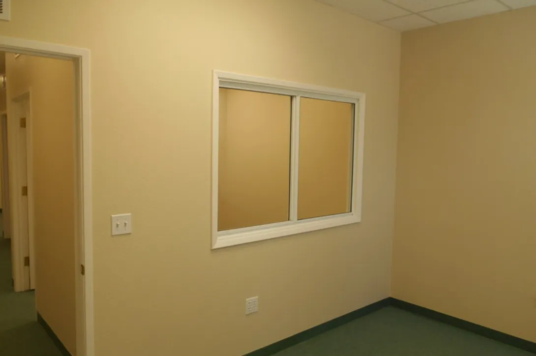 a small space with a window