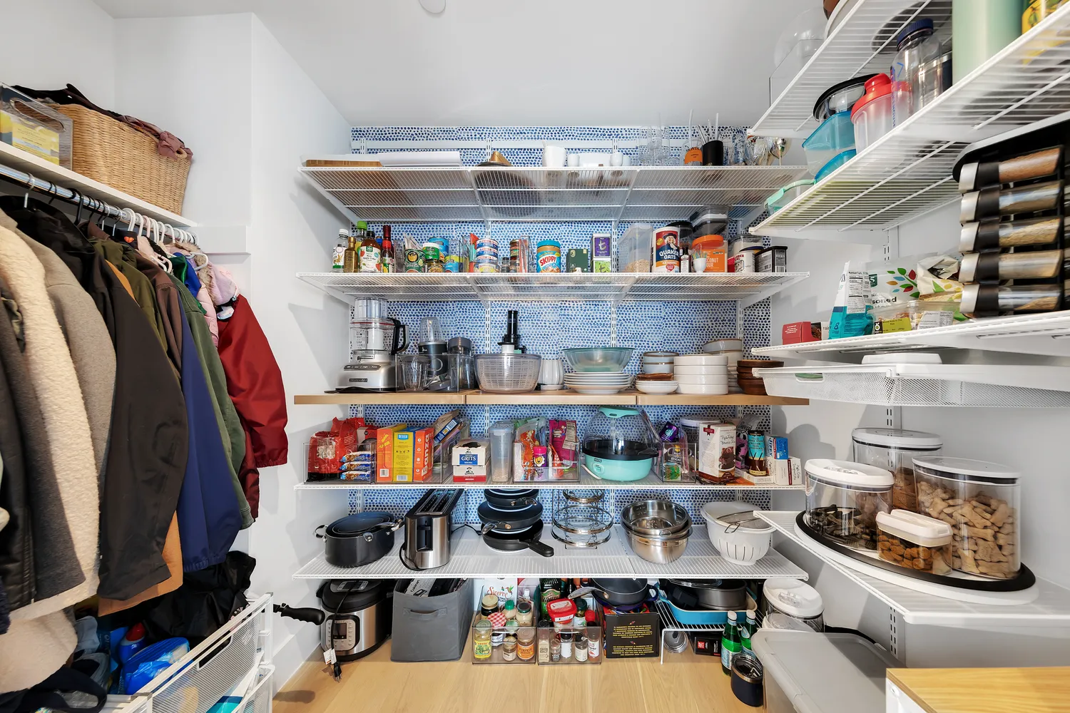 a view of storage and utility room