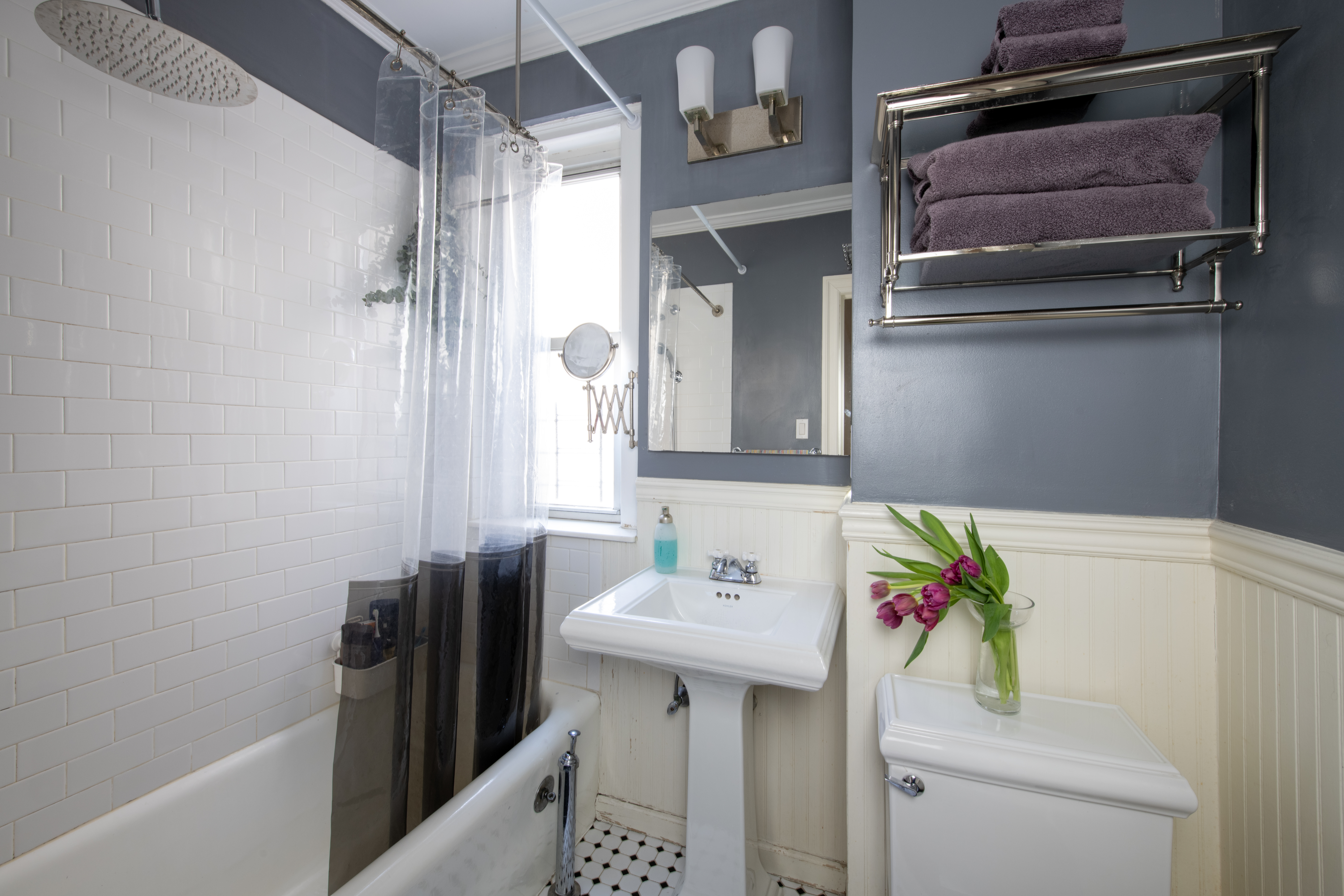 250 West 94th Street, Unit 3F Manhattan, NY 10025 - Photo 5 of 9 a bathroom with a sink toilet and shower