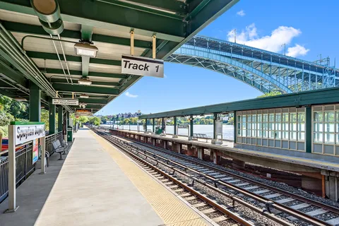 a view of a train station
