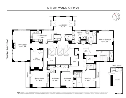 $11,600,000 | 1049 5th Avenue, Unit PH20 | Upper East Side