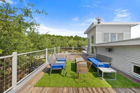 a view of a backyard of a house