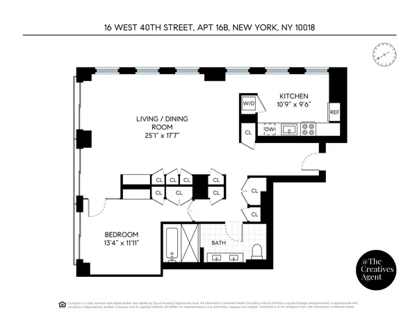 $2,195,000 | 16 West 40th Street, Unit 16B | Bryant Park