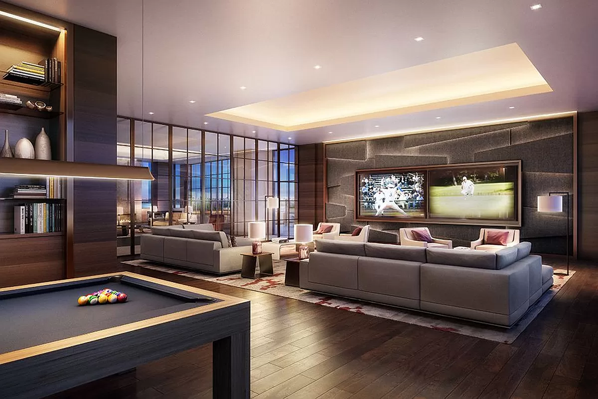 1 West End Avenue, Unit 10A Manhattan, NY 10023 - Photo 35 of 38 a living room with furniture and a flat screen tv