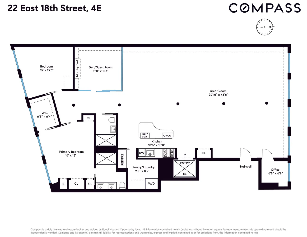 $3,850,000 | 22 East 18th Street, Unit 4E | Flatiron