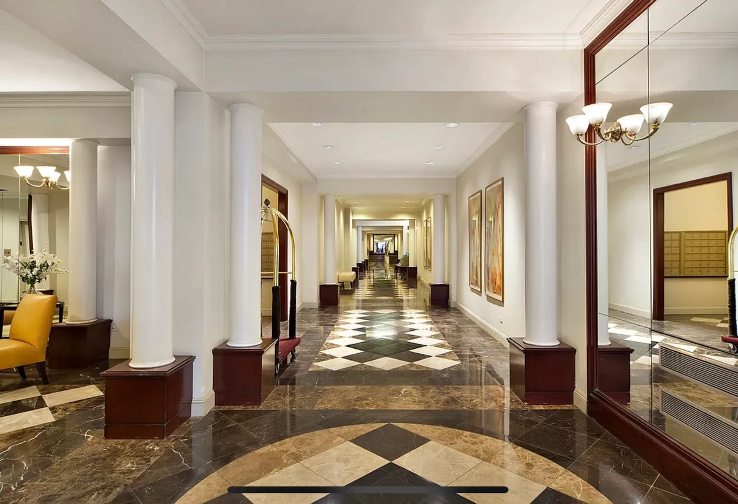 a view of a livingroom with furniture