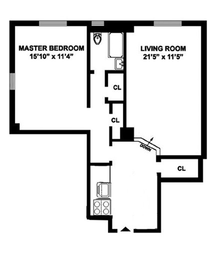 25 Central Park West, Unit 4U Manhattan, NY 10023 - Photo 8 of 8 a picture of a floor plan