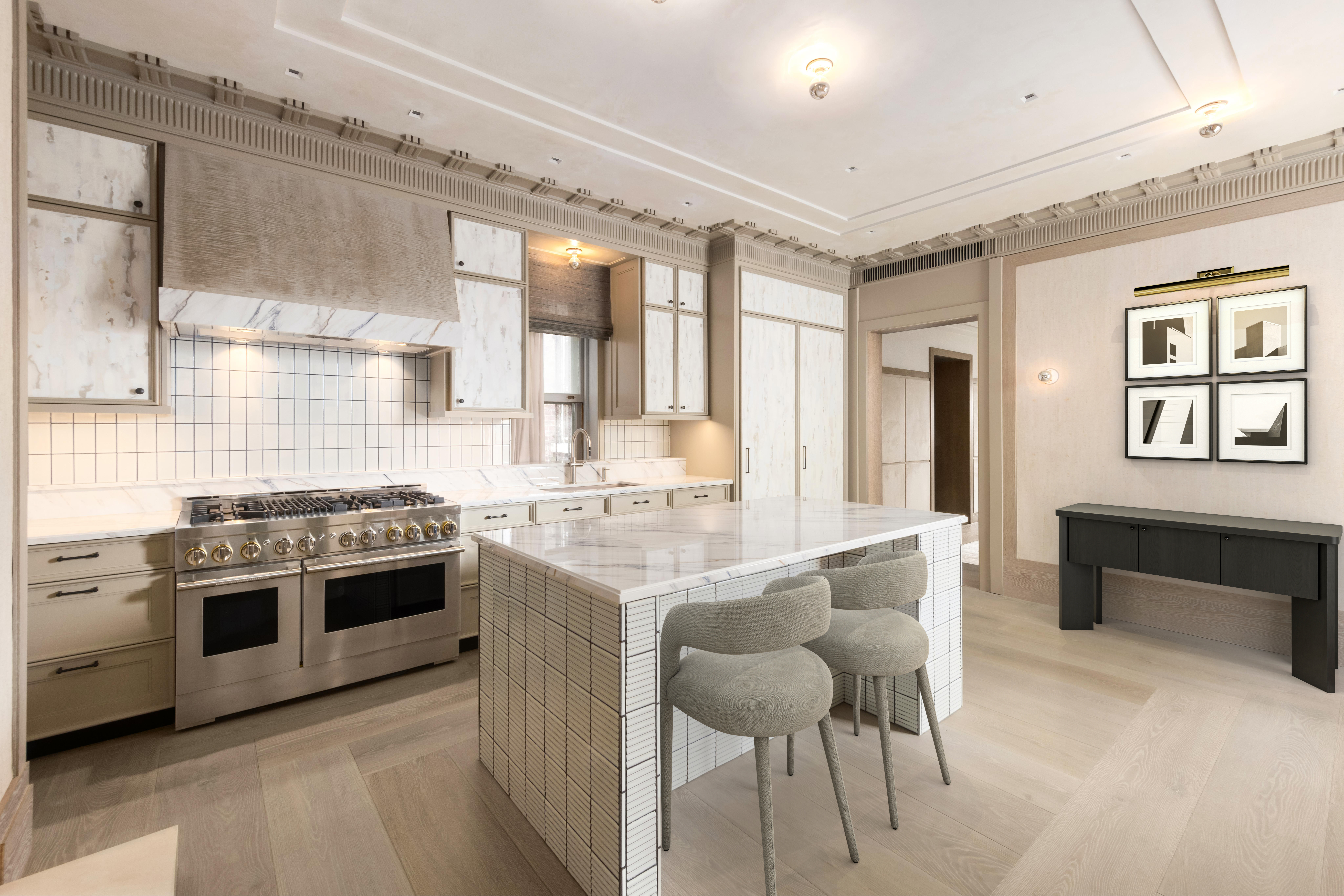 337 Riverside Drive Manhattan, NY 10025 - Photo 15 of 32 a kitchen with stainless steel appliances granite countertop a stove and a refrigerator