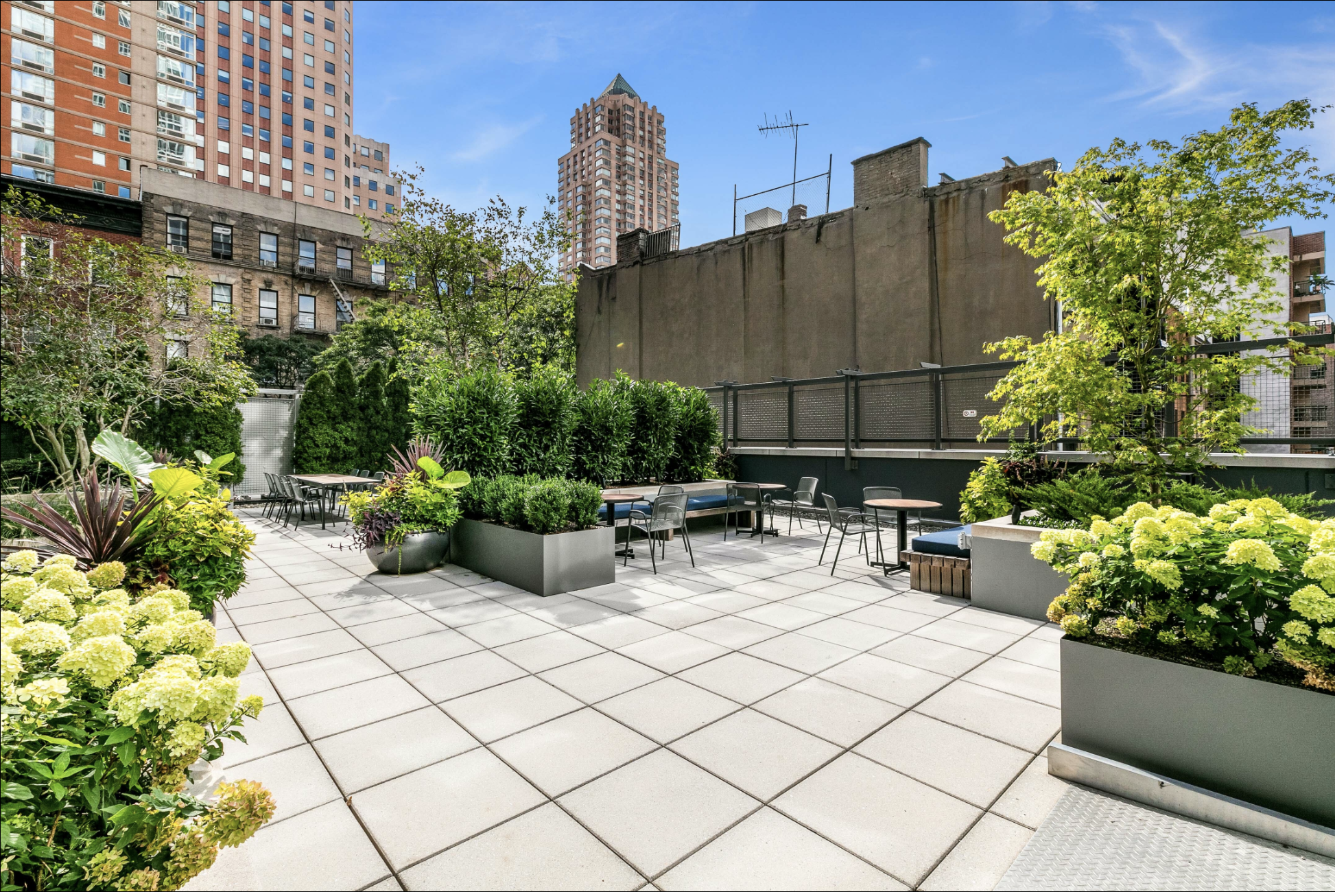 310 West 52nd Street, Unit 5F Manhattan, NY 10019 - Photo 10 of 13 a view of a chairs and table in a yard