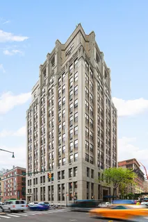 a view of a tall building