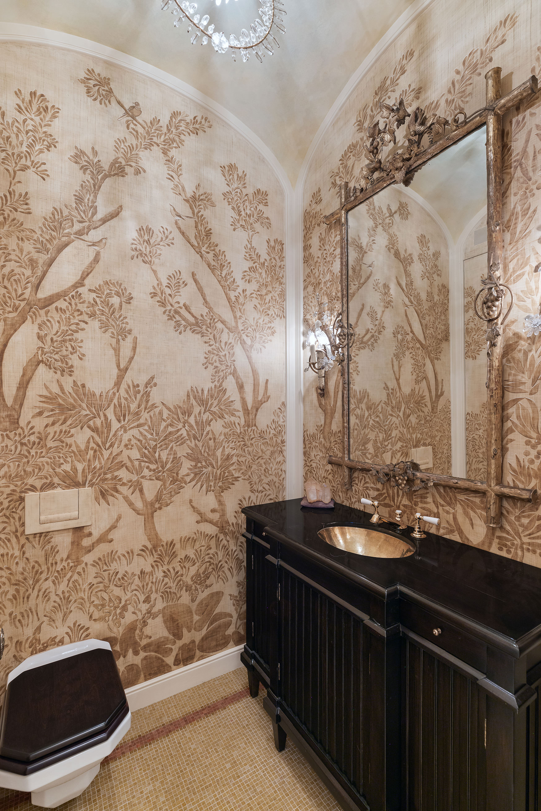 1 Central Park South, Unit 8010203 Manhattan, NY 10019 - Photo 28 of 45 a bathroom with a sink and a mirror