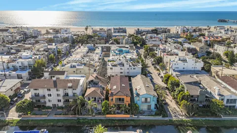 an aerial view of multiple house