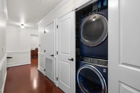 a view of a building and a street