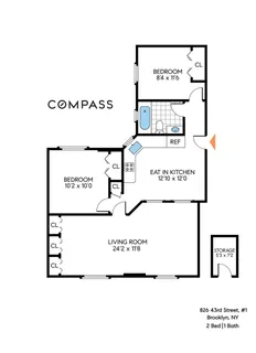 $585,000 | 826 43rd Street, Unit 1 | Sunset Park