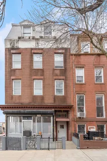 a front view of a building