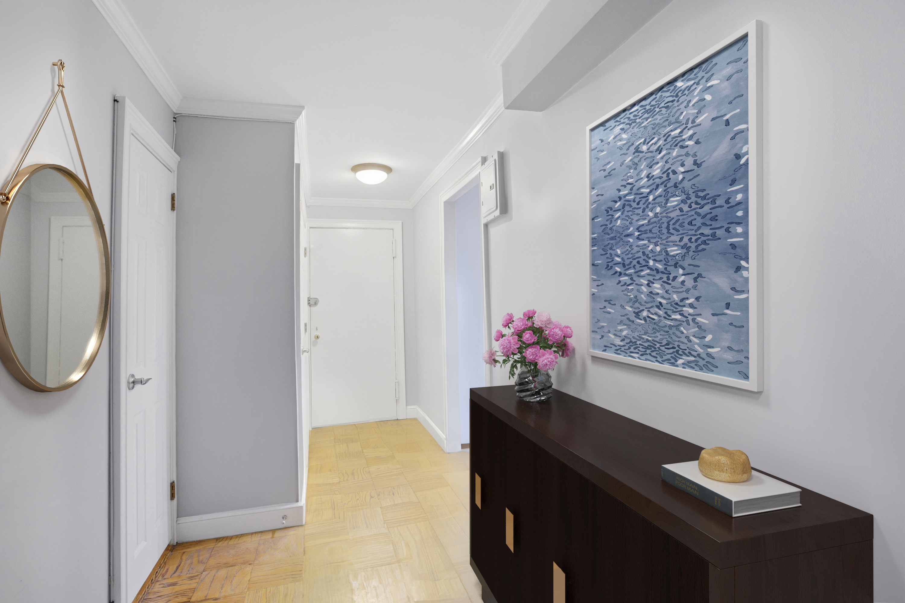 345 East 81st Street, Unit 8G Manhattan, NY 10028 - Photo 3 of 17 a view of a hallway with workspace