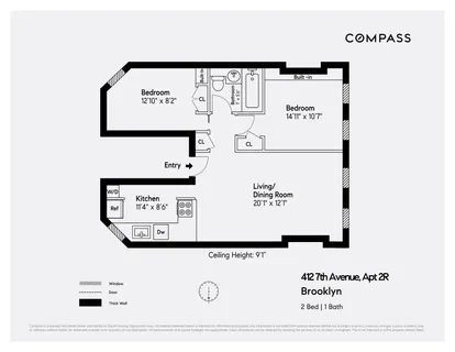 $900,000 | 412 7th Avenue, Unit 2R | Park Slope