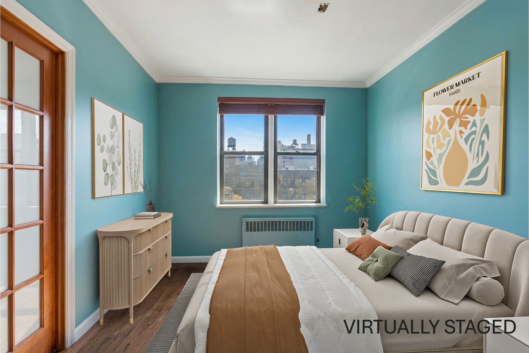 160 West 85th Street, Unit 6K Manhattan, NY 10024 - Photo 4 of 10 a bedroom with a bed and wooden floor