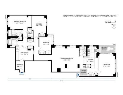 $2,600,000 | 208 East Broadway, Unit J405/J406 | Lower East Side