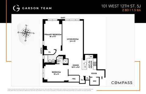 $1,725,000 | 101 West 12th Street, Unit 5J | West Village