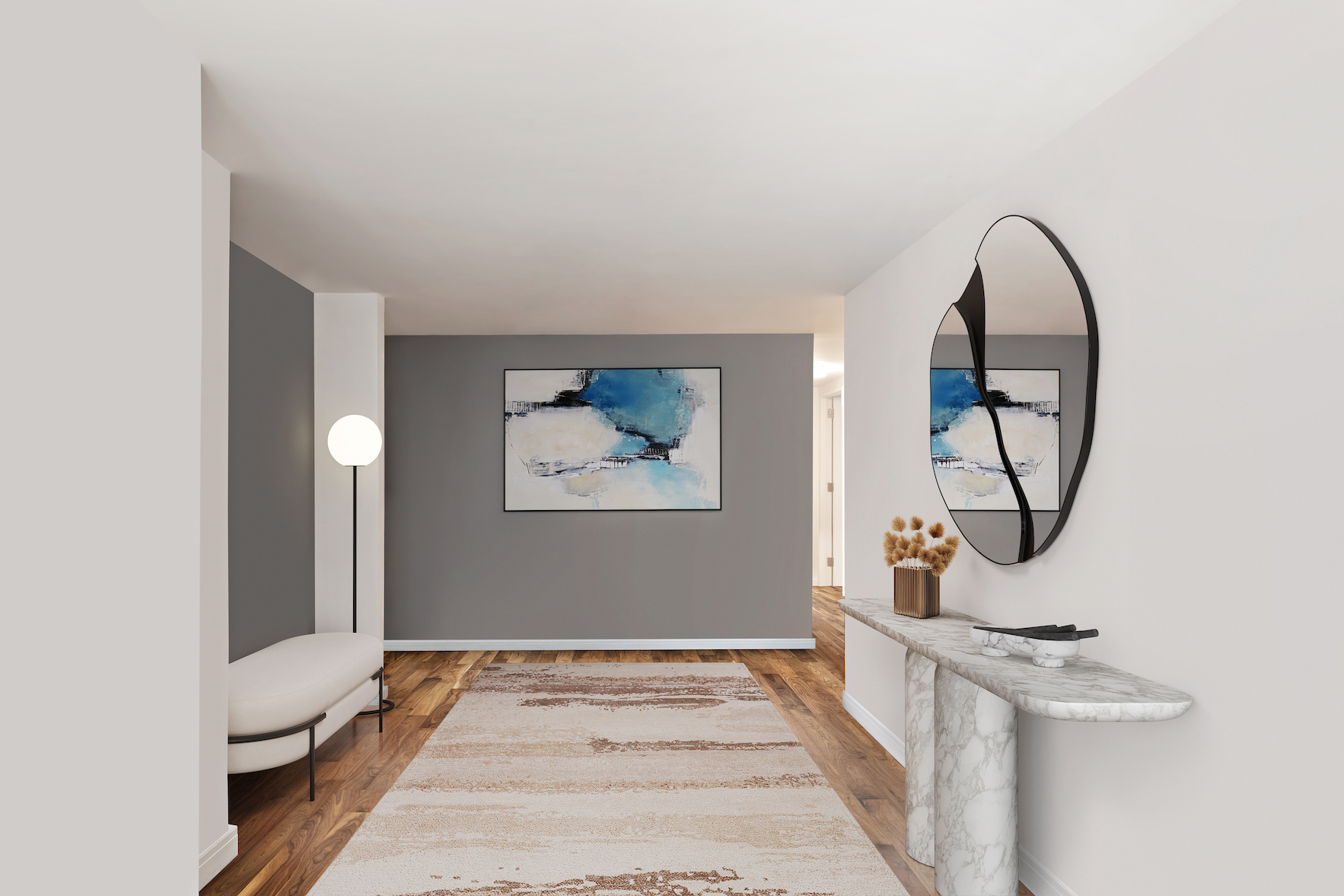 515 East 72nd Street, Unit 3KLMN Manhattan, NY 10021 - Photo 3 of 29 a view of a bathroom with mirror on the wall