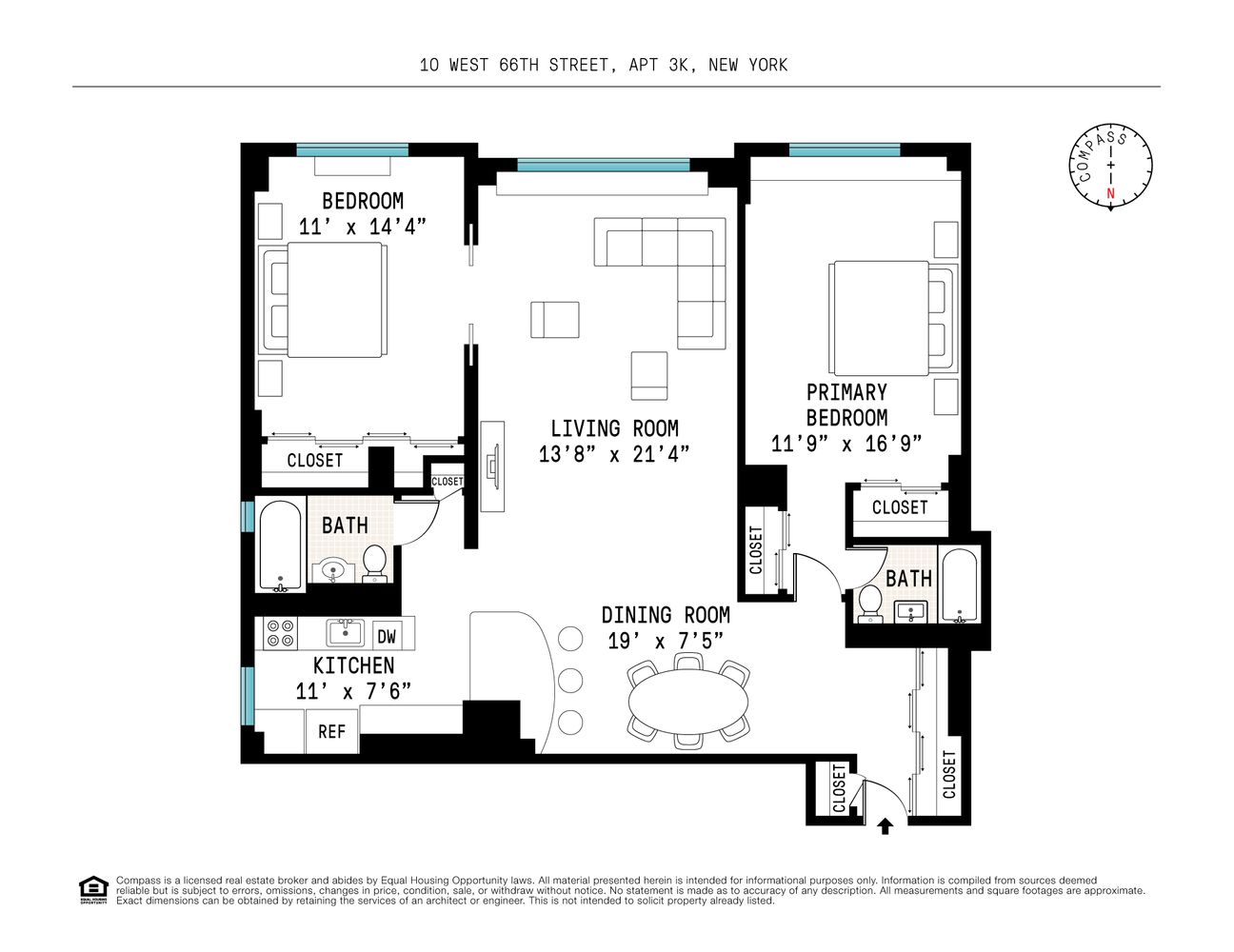 $1,675,000 | 10 West 66th Street, Unit 3K | Upper West Side