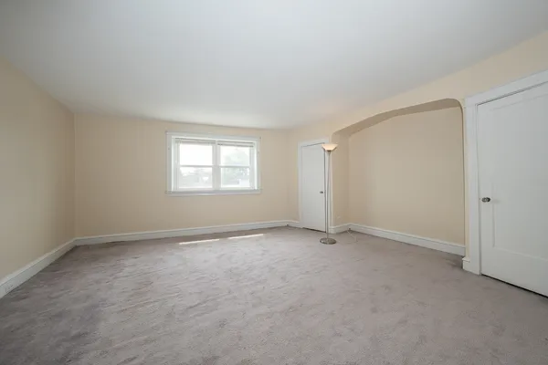 an empty room with a window