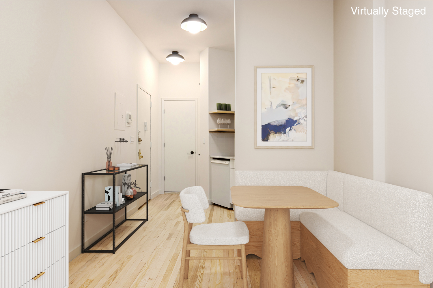 518 East 11th Street, Unit 1B Manhattan, NY 10009 - Photo 3 of 9 a living room with furniture and a wooden floor