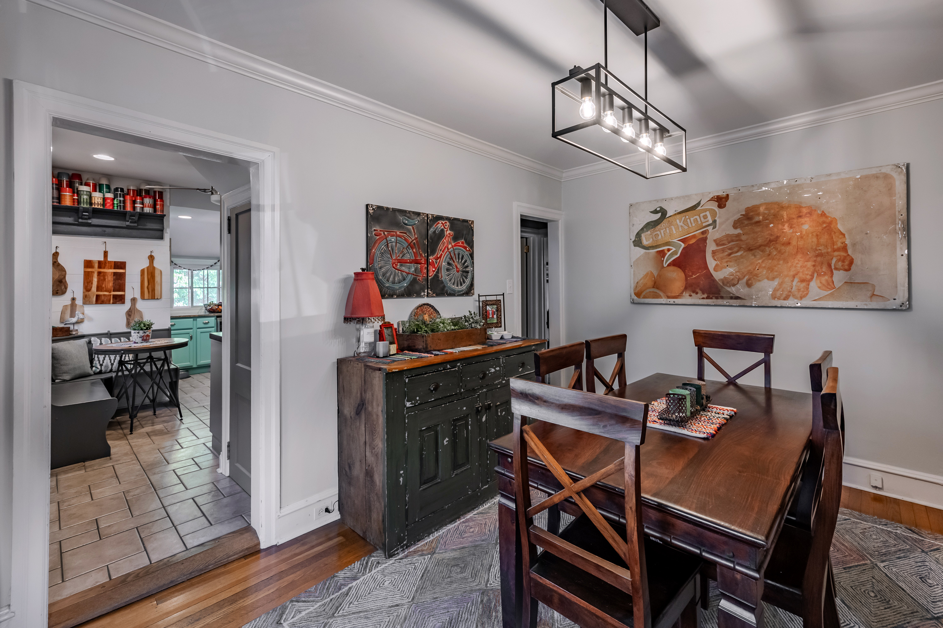 134 Strathmore Road Havertown, PA 19083 - Photo 13 of 64 a view of a dining room with furniture wooden floor and a chandelier