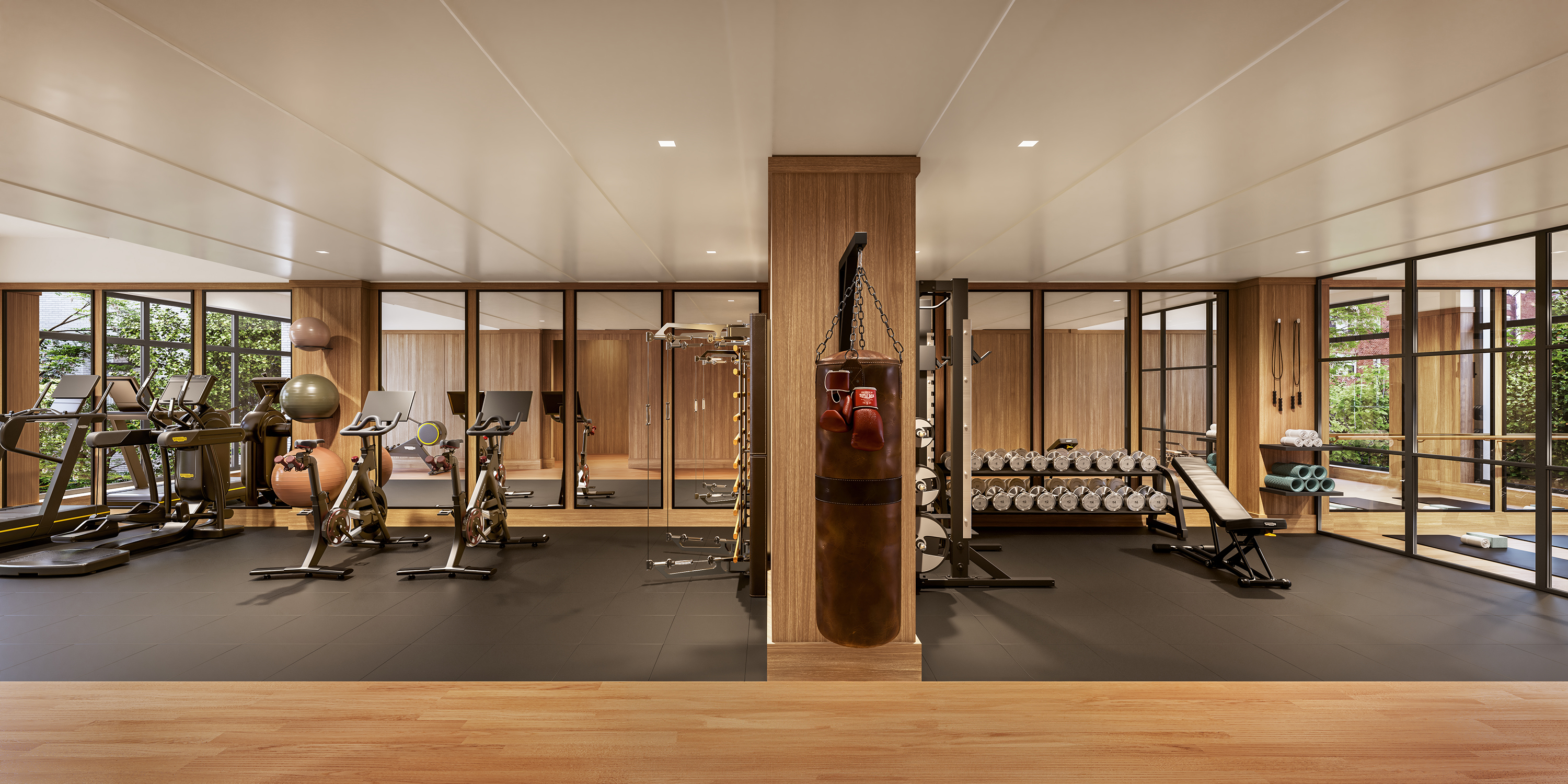 200 East 75th Street, Unit 9A Manhattan, NY 10021 - Photo 18 of 24 a view of a room with gym equipment