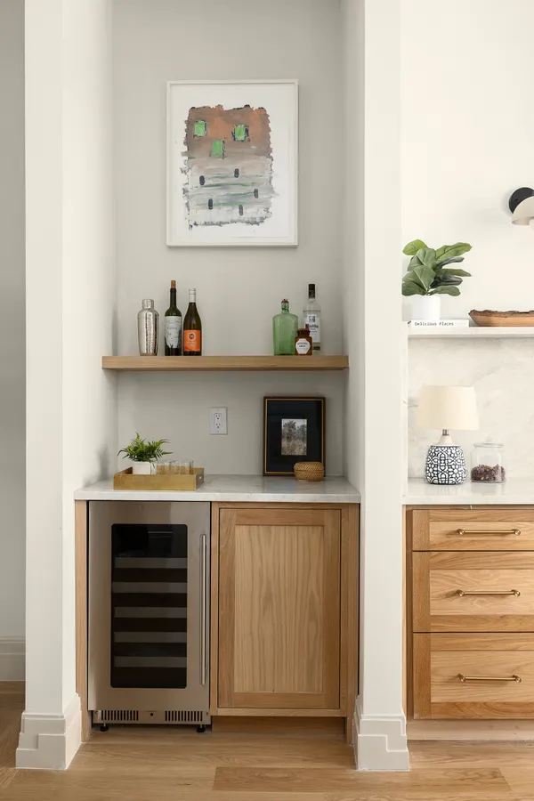 a view of cabinets and wooden floor