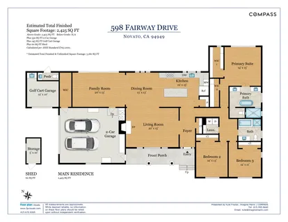 $2,875,000 | 598 Fairway Drive, Novato, CA 94949
