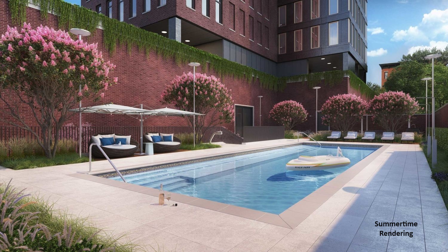 347 Henry Street, Unit 5B Brooklyn, NY 11201 - Photo 16 of 25 a swimming pool with outdoor seating and yard