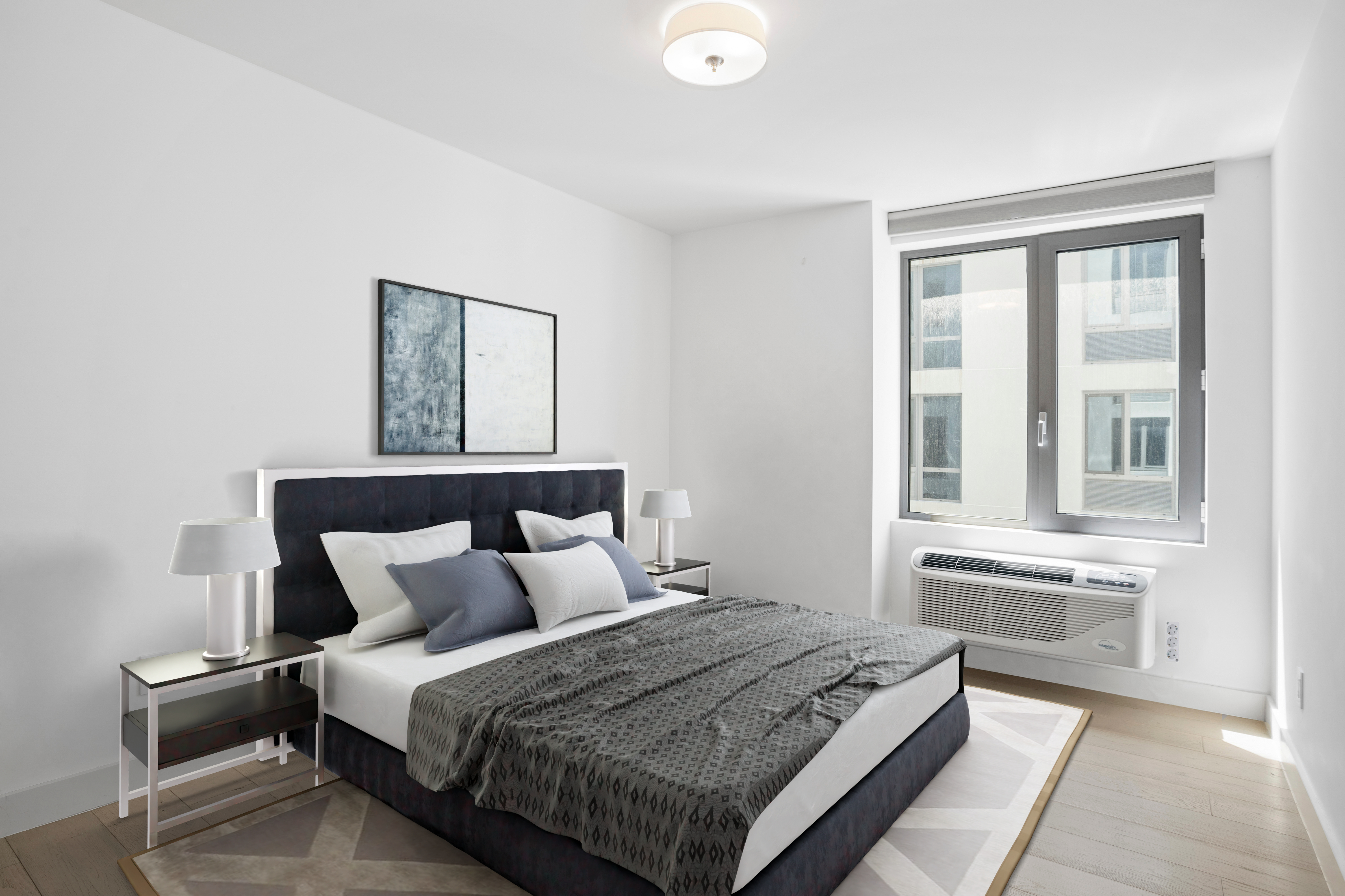 2128 Ocean Avenue, Unit 6E Brooklyn, NY 11229 - Photo 5 of 7 a bedroom with a bed and a large window