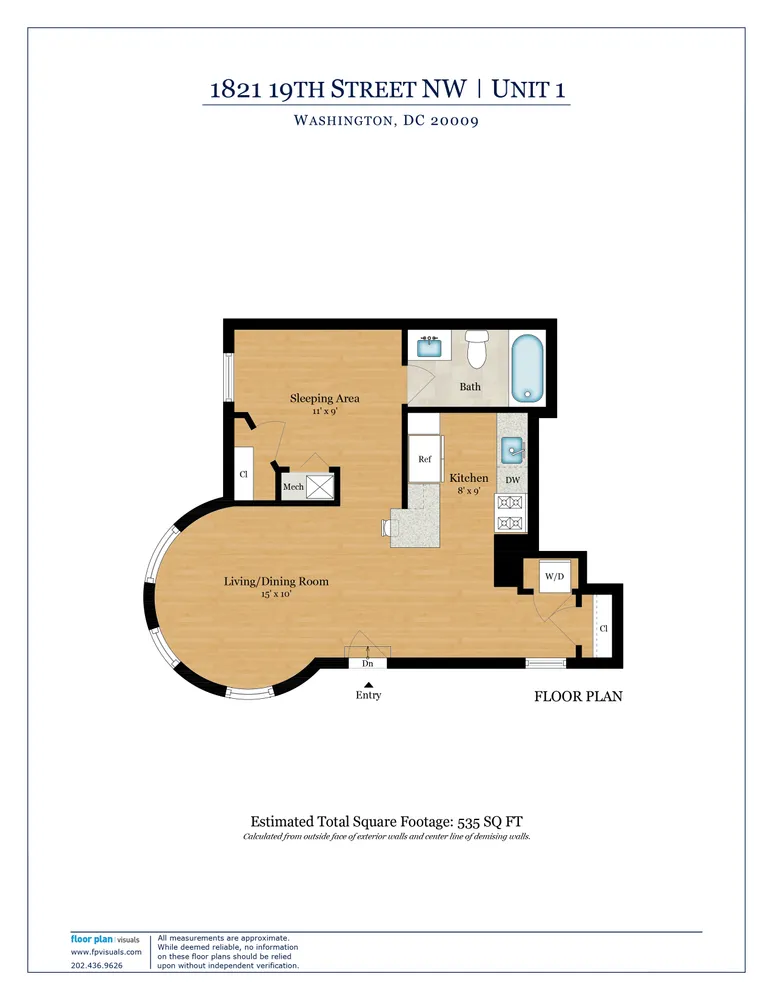 $2,340 | 1821 19th Street Northwest, Unit 1, Washington, DC 20009