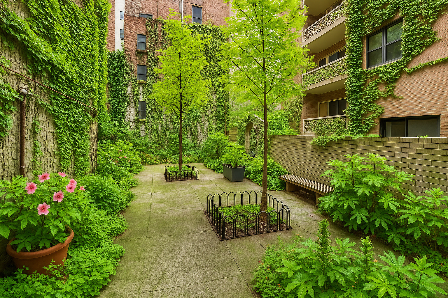 808 Broadway, Unit 4K Manhattan, NY 10003 - Photo 6 of 7 a view of a garden with pathway