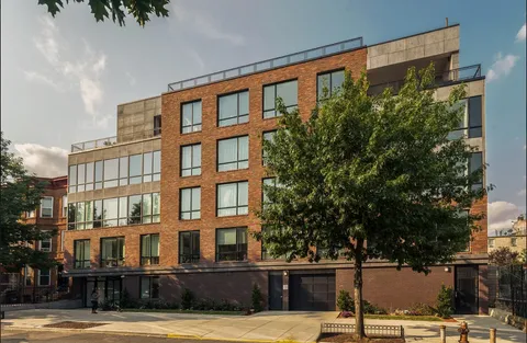a view of a building with a outdoor space
